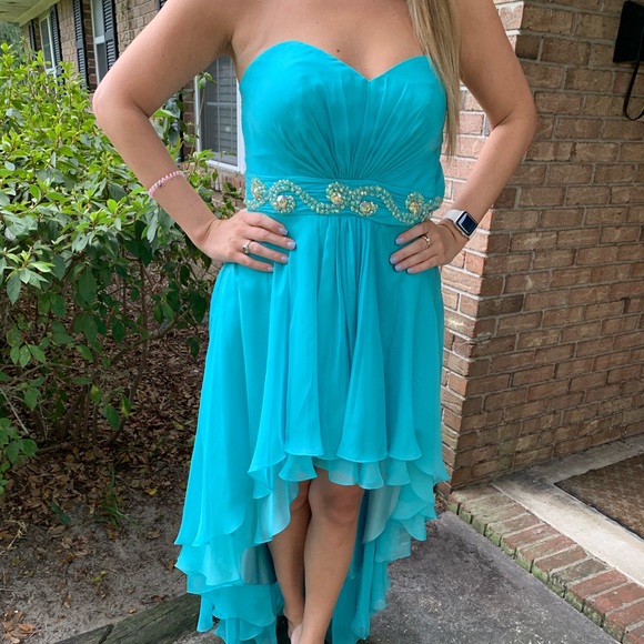 La Femme High Low Prom Dress 